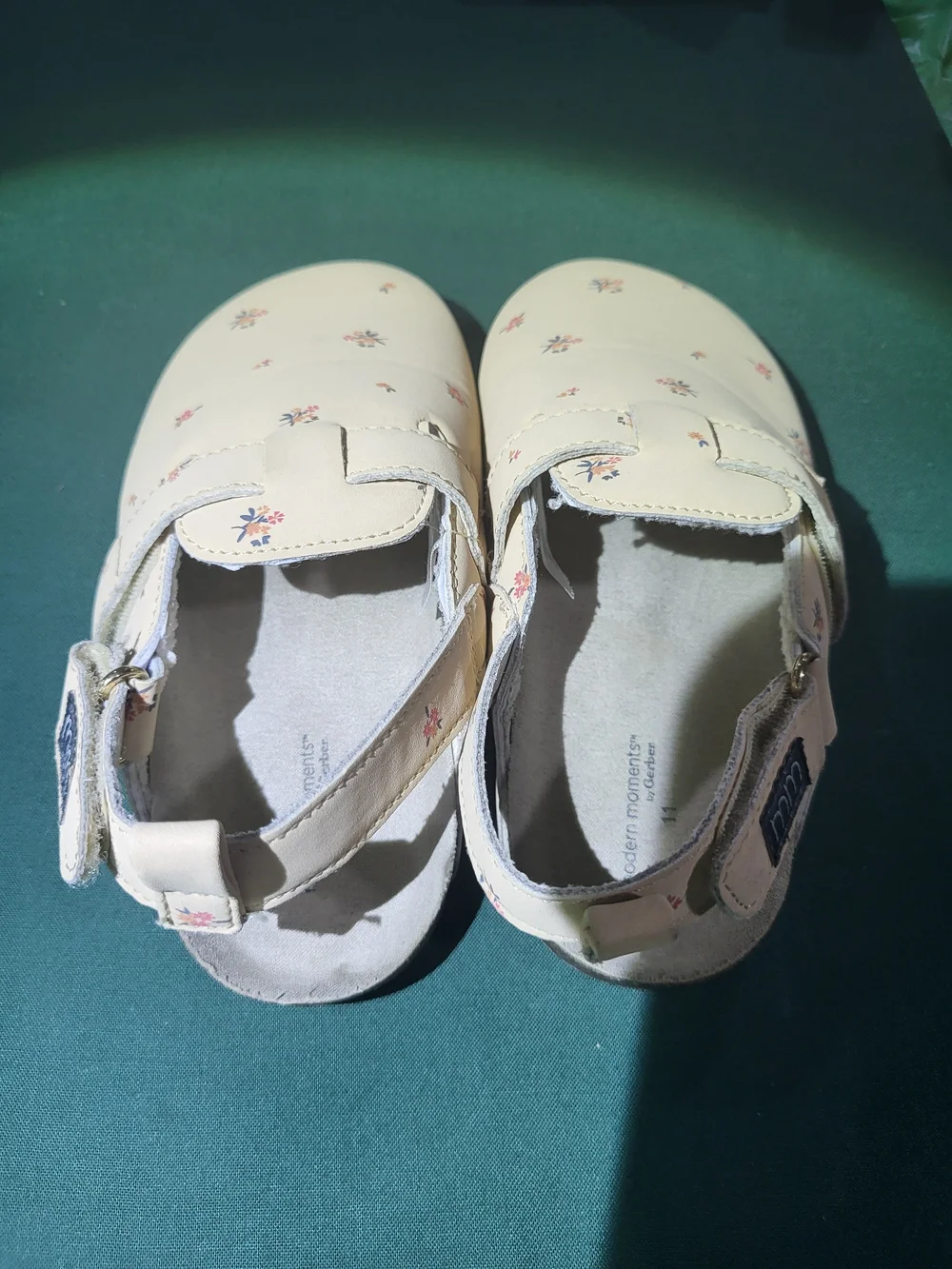 Baby Floral Slingback Shoes in Pale Pink